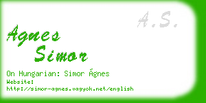 agnes simor business card